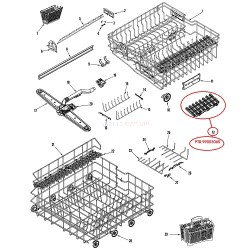 99003065 Jenn-Air Dishwasher Dish Rack Cup Shelf upper 1035955