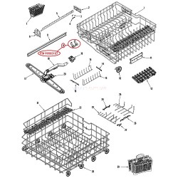 99003107 Jenn-Air Dishwasher Dish Rack Clip Cup 1035996