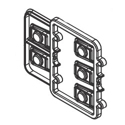 5304515822 Frigidaire Dryer Control Panel Button Support 4839605