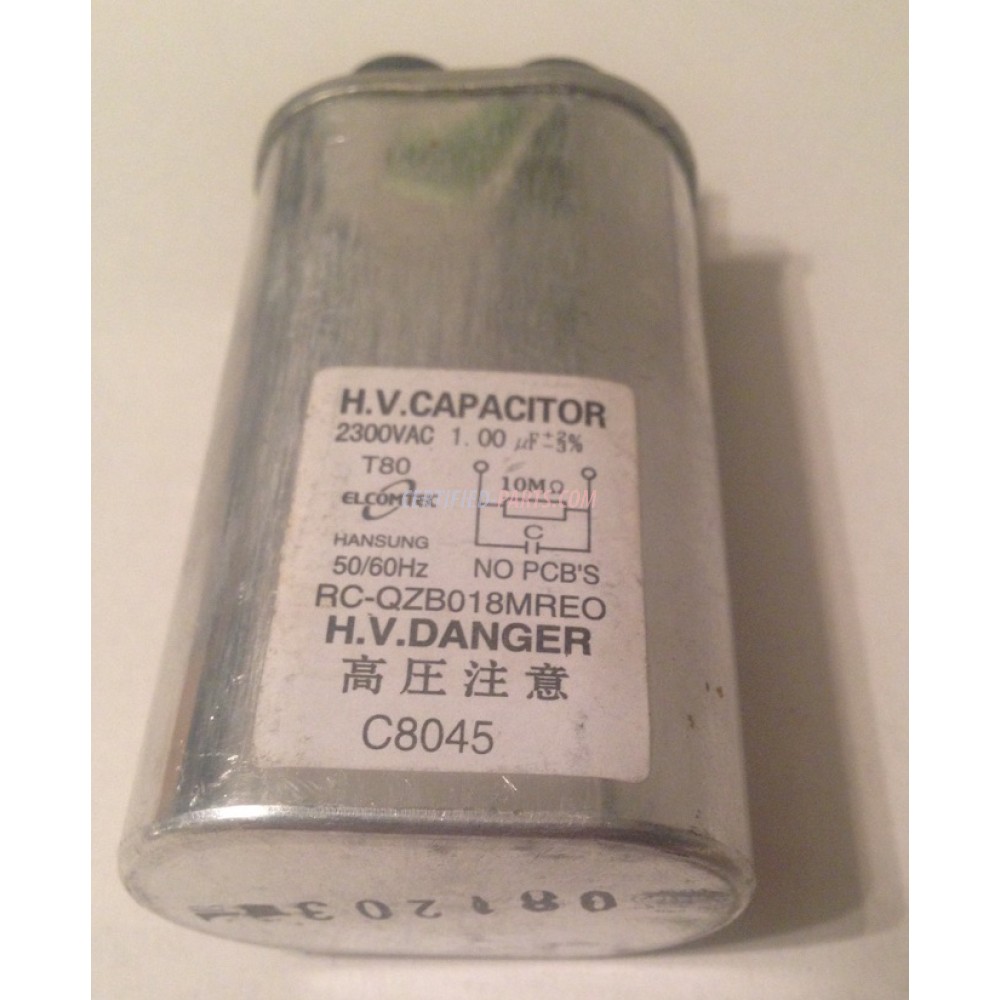 RC-QZB018MRE0 Sharp Microwave High Voltage HV Capacitor 1.0uF RC-QZB018 RC-QZB018MRE0 Sharp Microwave High Voltage HV Capacitor 1.0uF RC-QZB018
