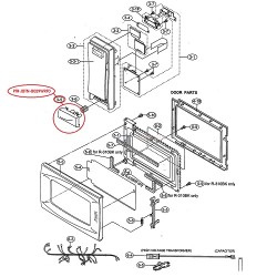 JBTN-B029WRF0 Sharp Microwave Door Button JBTNB029WRF0