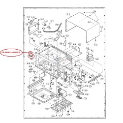 MHNG-A318WRT0 Sharp Microwave Door Hinge Upper MHNGA318WRT0