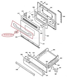 WB15K10019 Kenmore Oven Range Door Handle 164D4072