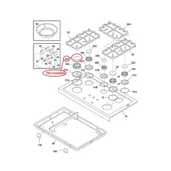 316242800 Kenmore Oven Range Gas Burner Cap 891976