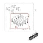 AHB73129108 LG Dishwasher Dish Rack Lower Sub Assembly 4873478