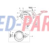 WH01X30344 GE Washer Door Latch Cover WH01X30344